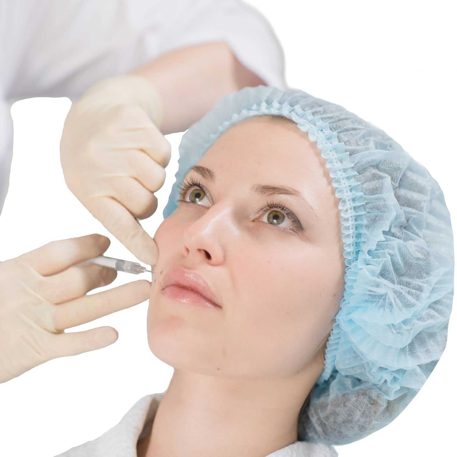 Врач вводит филлер с гиалуроновой кислотой в кожу пациента